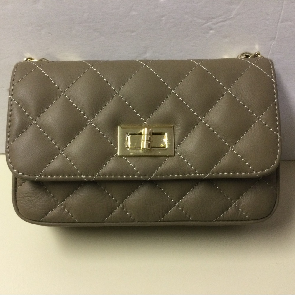 NWT Roberta Rossi Diamond Quilted Leather Crossbody